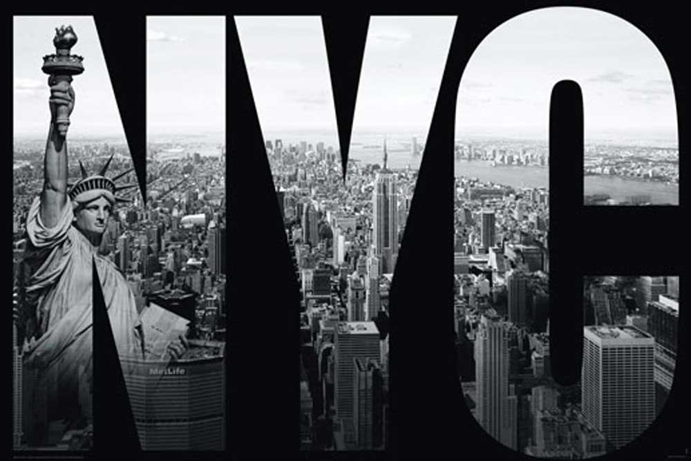 new york - 纽约壁画海报及配件商品 multicoloured 24 x 36 inches